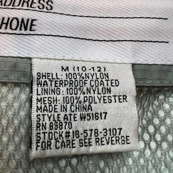 Against the Elements waterproof rain jacket with hood, Size M (10-12). NWOT - Picture 6 of 15